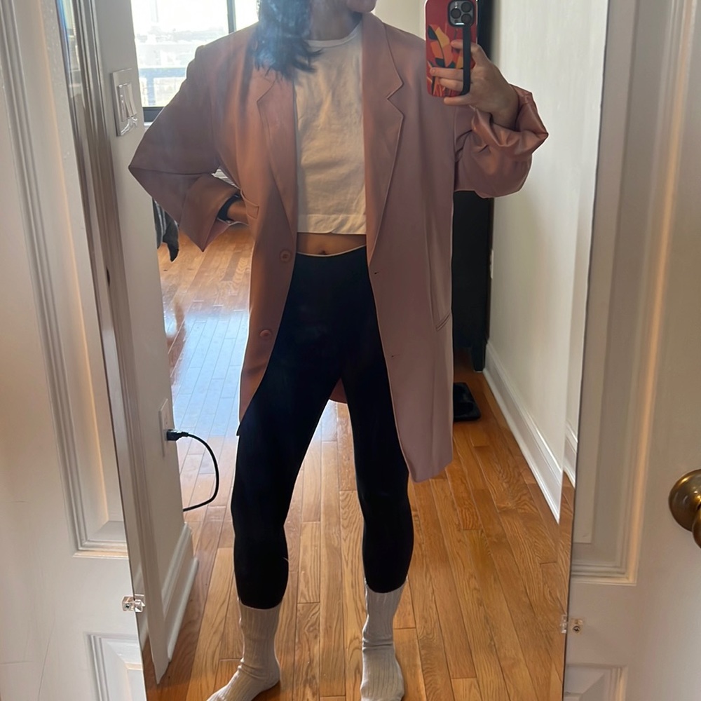 RESERVED - NWT Frankie shop blush pink oversized blazer - Picture 14 of 15
